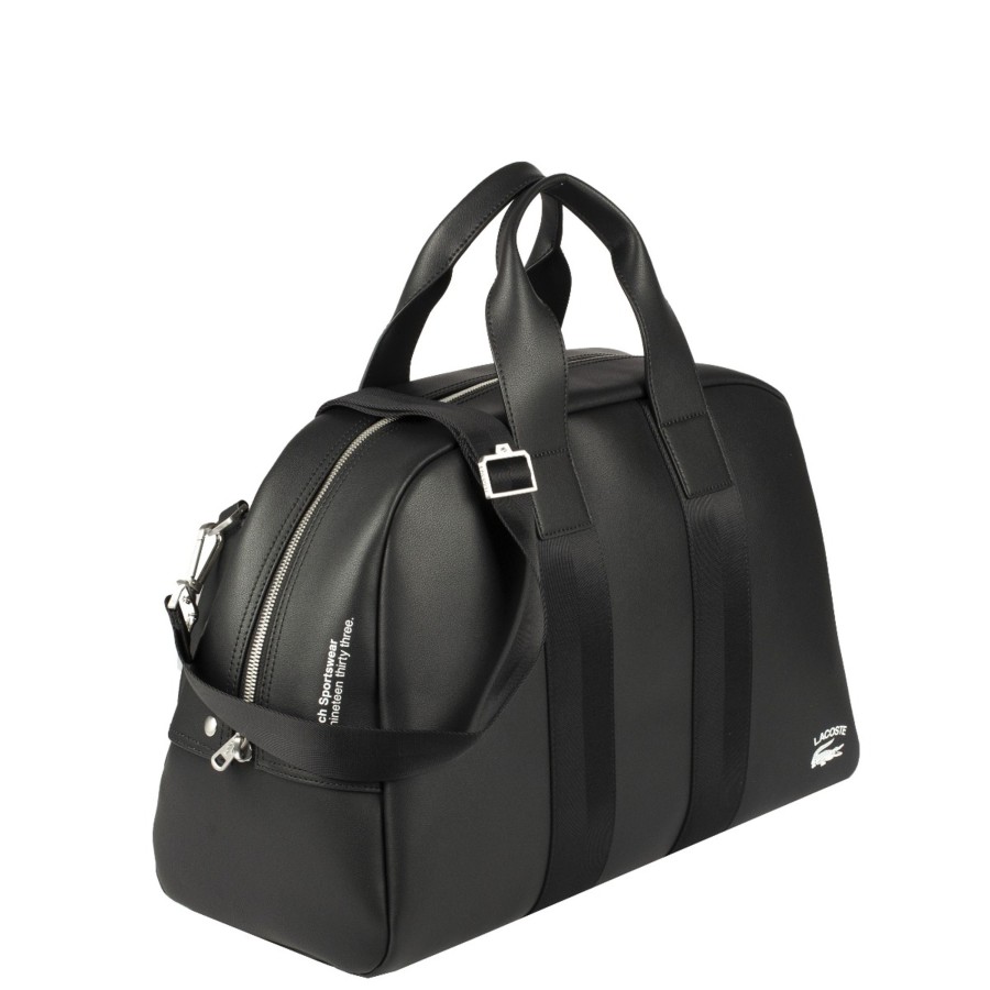 Homme Lacoste Sac De Voyage | Sac 48H En Cuir Lacoste Practice