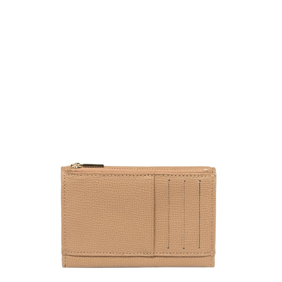 Femme Lancaster Porte Cartes | Porte Cartes En Cuir Zoe Lancaster Beige Fonce