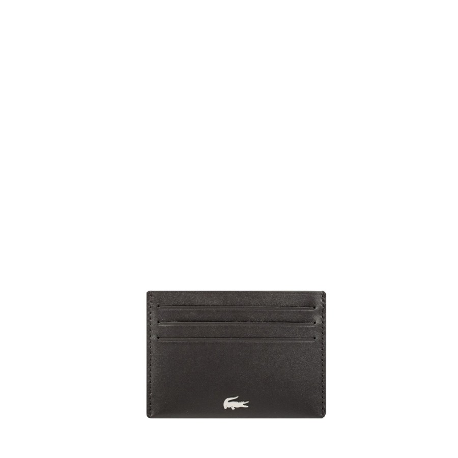 Homme Lacoste Porte Cartes | Porte-Cartes En Cuir 6 Cartes Fg Lacoste