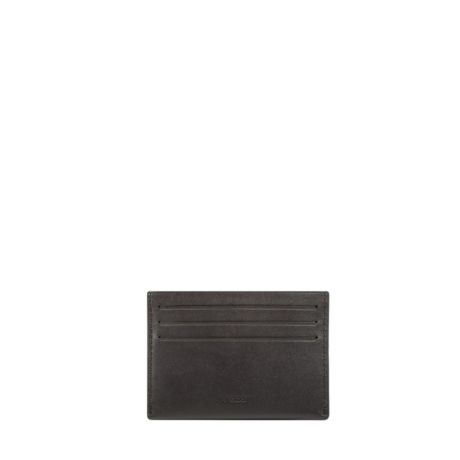 Homme Lacoste Porte Cartes | Porte-Cartes En Cuir 6 Cartes Fg Lacoste