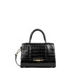 Femme Lancaster Sac Porte Main | Petit Sac A Main En Cuir Exotic Trinity Lancaster Noir