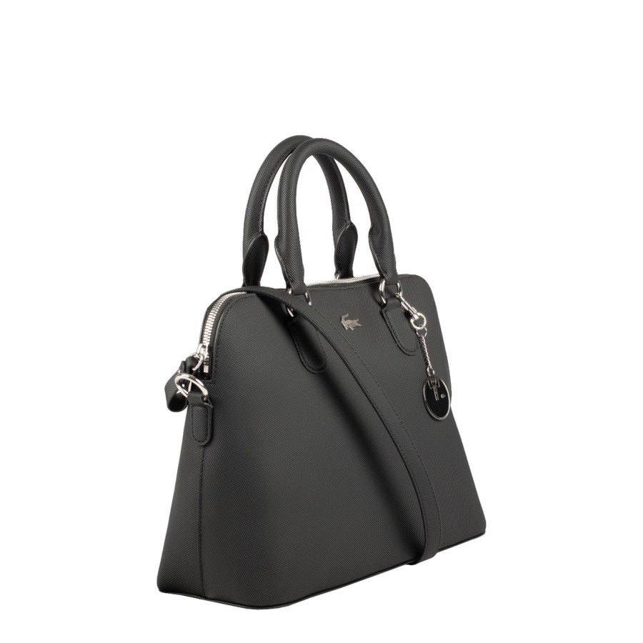 Femme Lacoste Sac Porte Main | Sac Bugatti En Toile Enduite Piquee Unie Daily Classic