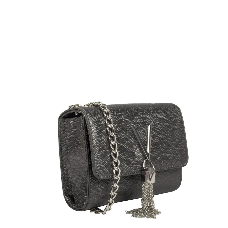 Femme Valentino Sac Porte Bandouliere / Porte Travers | Petite Pochette Travers Divina Valentino Gris