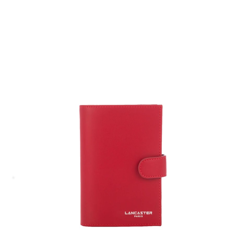 Femme Lancaster Tout En Un | Portefeuille En Cuir Smooth Lancaster Rouge