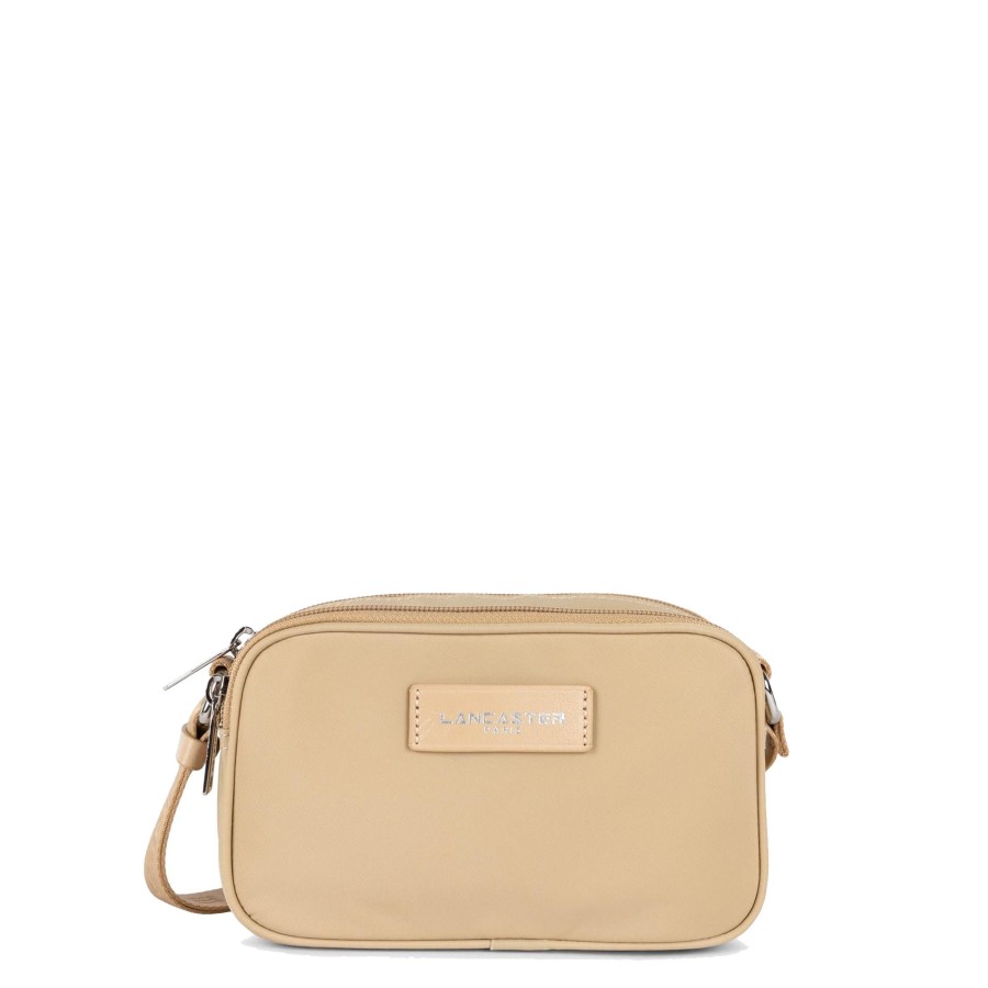 Femme Lancaster Sac Porte Epaule | Mini Sac Travers Basic Vita Lancaster Sable