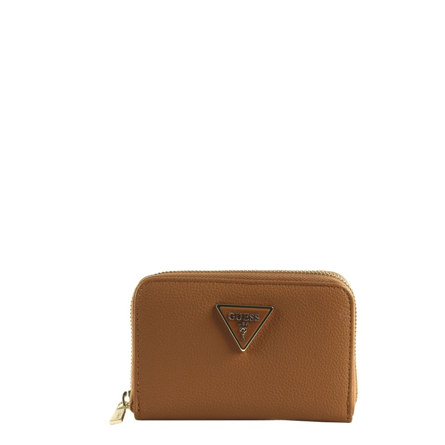 Femme Guess Portefeuille | Portefeuille Meridian Guess Cognac