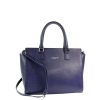 Femme Lancaster Sac Porte Main | Sac A Main En Cuir Saffiano Intemporel Lancaster Bleu