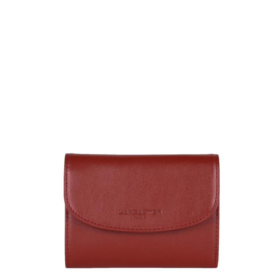 Femme Lancaster Portefeuille | Portefeuille En Cuir Paris Pm Lancaster Rouge