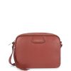 Femme Lancaster Sac Porte Bandouliere / Porte Travers | Sac Travers En Cuir Dune Lancaster Bois Rouge