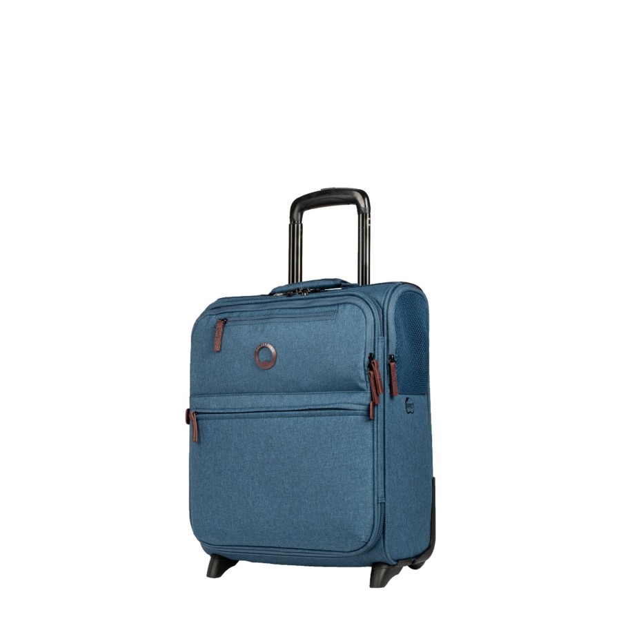 Bagages Delsey Valise 2 Roues Souple | Valise Cabine Easy Jet 2 Roues 45Cm Maubert 2.0 Bleu Multi