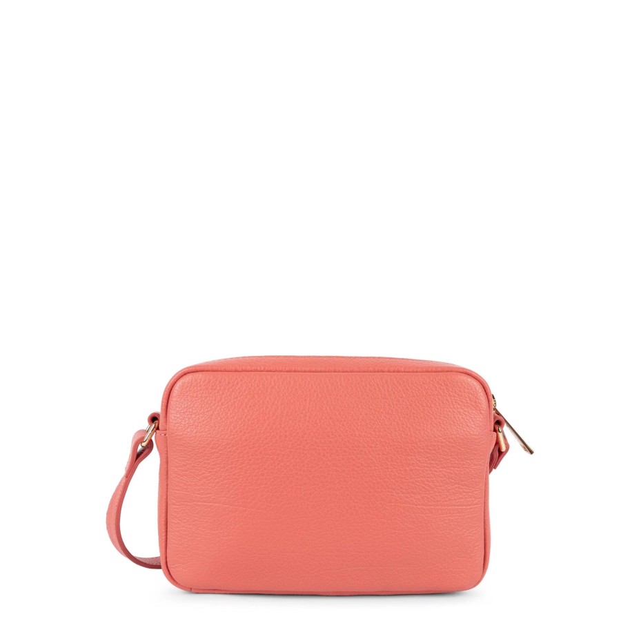 Femme Lancaster Sac Porte Bandouliere / Porte Travers | Petit Sac Travers En Cuir Dune Lancaster Rose