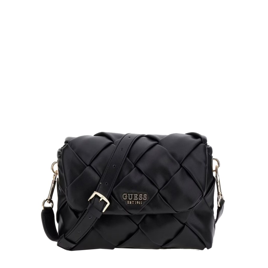 Femme Guess Sac Porte Bandouliere / Porte Travers | Sac Travers Zaina Guess Noir