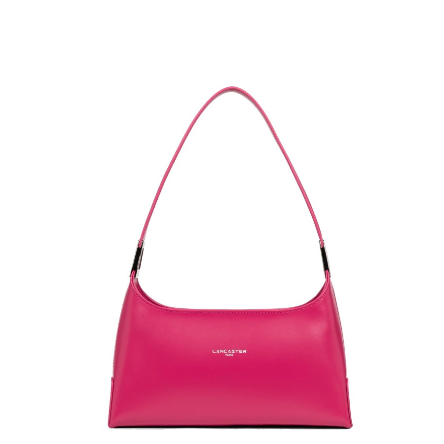 Femme Lancaster Sac Porte Epaule | Sac Baguette En Cuir Suave Ace Lancaster Fuxia