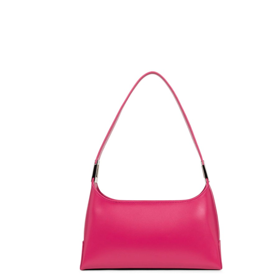 Femme Lancaster Sac Porte Epaule | Sac Baguette En Cuir Suave Ace Lancaster Fuxia