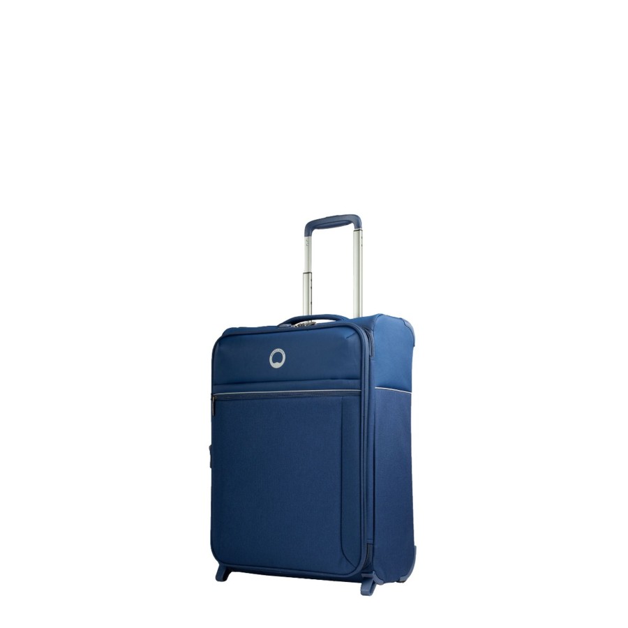 Bagages Delsey Valise 2 Roues Souple | Valise Cabine Slim 2 Roues 55Cm Brochant 2.0 Bleu