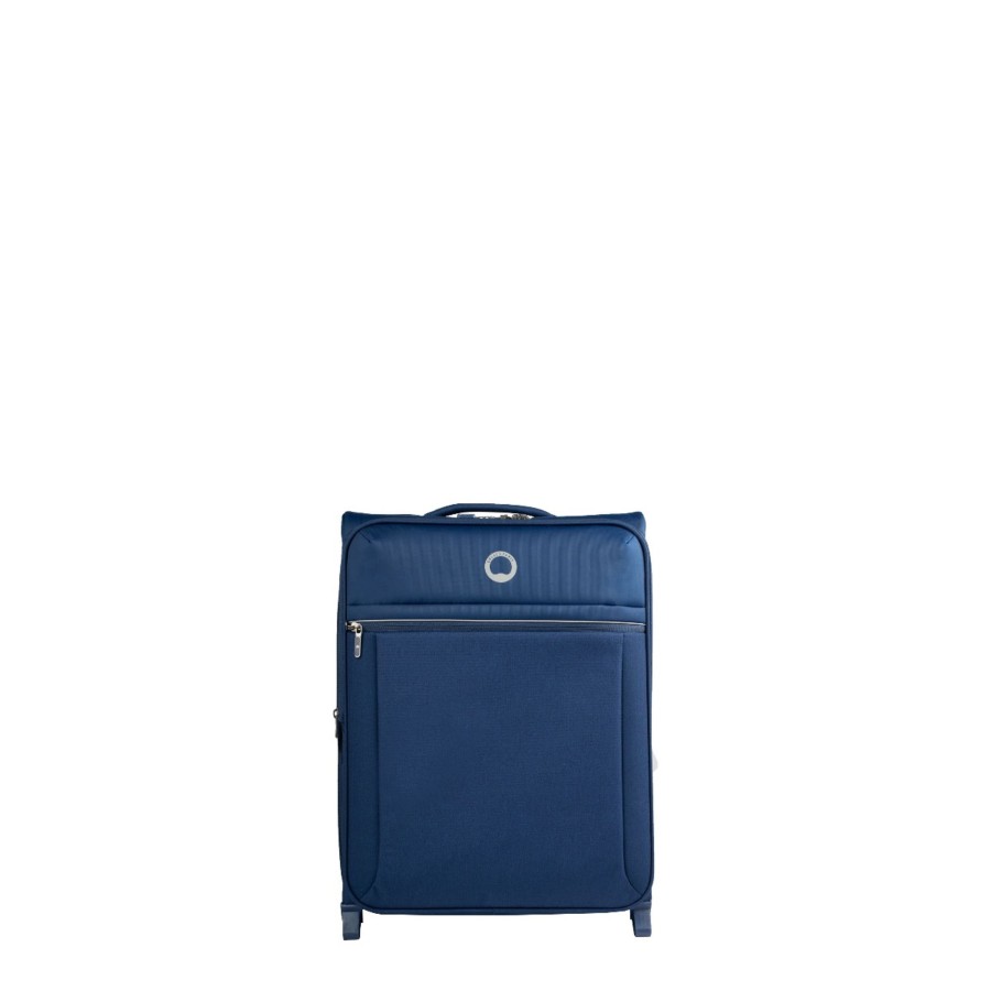 Bagages Delsey Valise 2 Roues Souple | Valise Cabine Slim 2 Roues 55Cm Brochant 2.0 Bleu