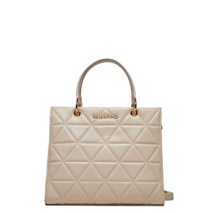 Femme Valentino Sac Porte Main | Sac A Main Carnaby Valentino Ecru