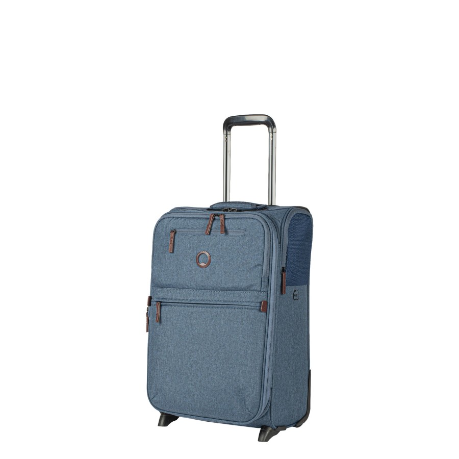 Bagages Delsey Valise 2 Roues Rigide | Valise Cabine 55Cm Extensible Maubert 2.0 Delsey Bleu