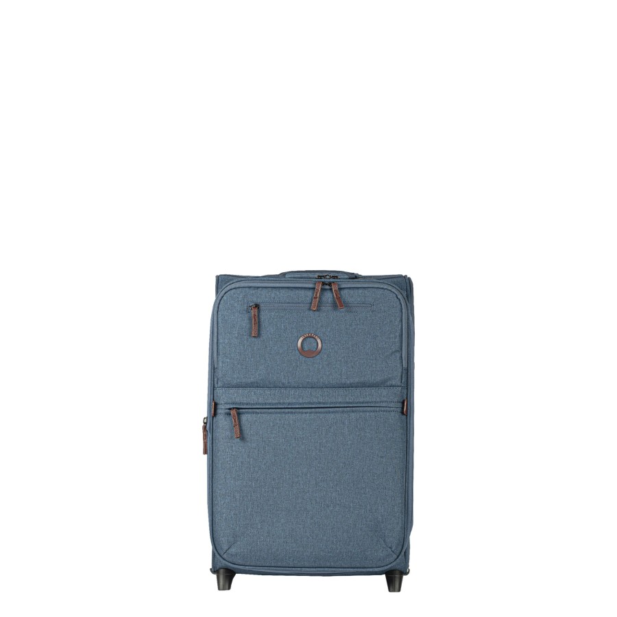 Bagages Delsey Valise 2 Roues Rigide | Valise Cabine 55Cm Extensible Maubert 2.0 Delsey Bleu