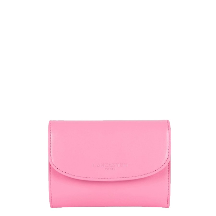 Femme Lancaster Portefeuille | Portefeuille En Cuir Paris Pm Lancaster Rose