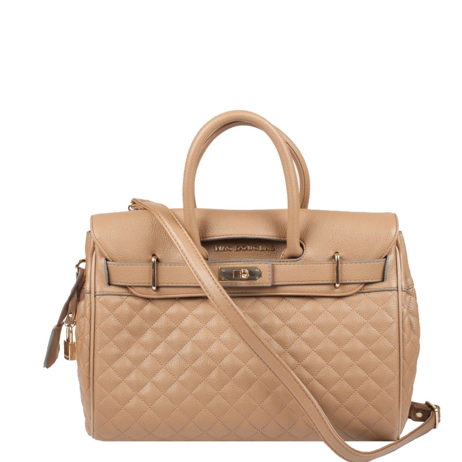 Femme Mac Douglas Sac Porte Main | Petit Sac A Main Pyla Xxs Losange Mac Douglas Taupe