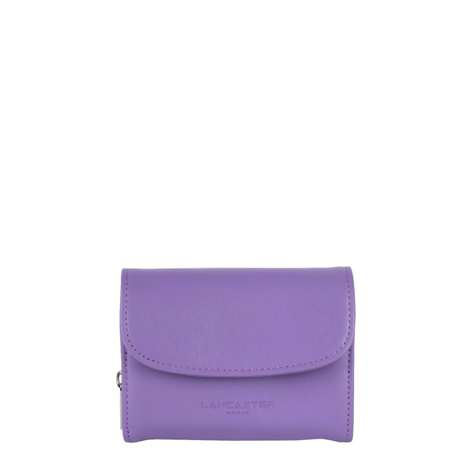 Femme Lancaster Portefeuille | Portefeuille En Cuir Paris Pm Lancaster Violet