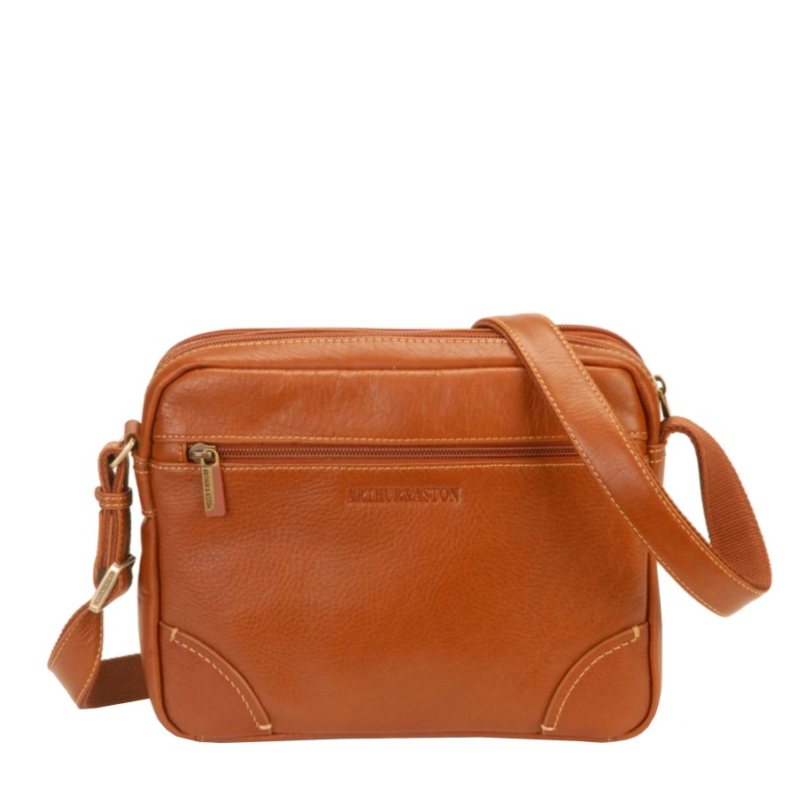 Homme Arthur et Aston Sacoche Bandouliere | Sac Travers Paul Cuir Arthur Et Aston Cognac