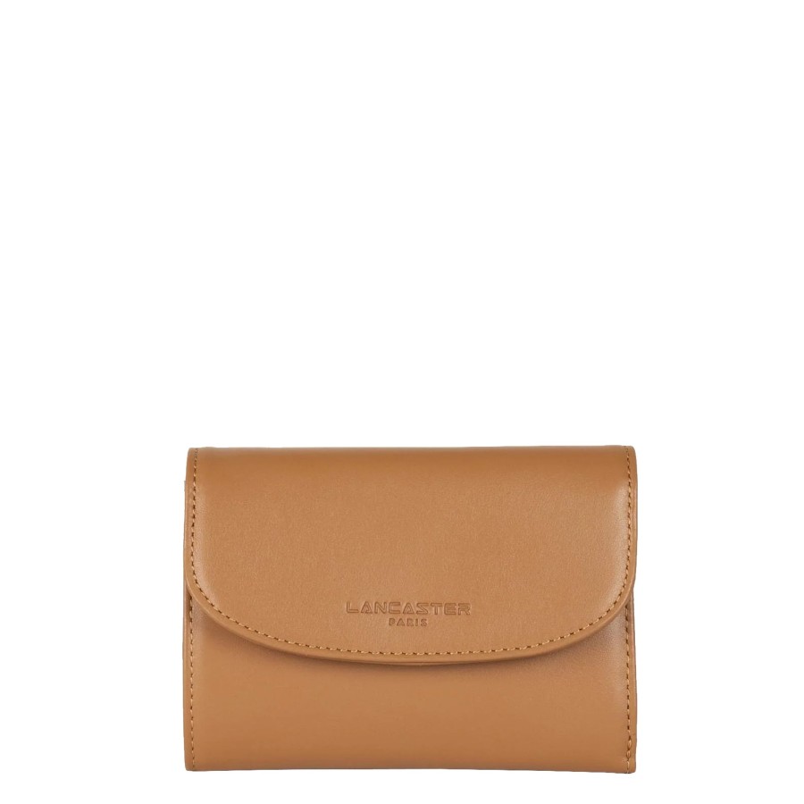 Femme Lancaster Portefeuille | Portefeuille En Cuir Paris Pm Lancaster Camel