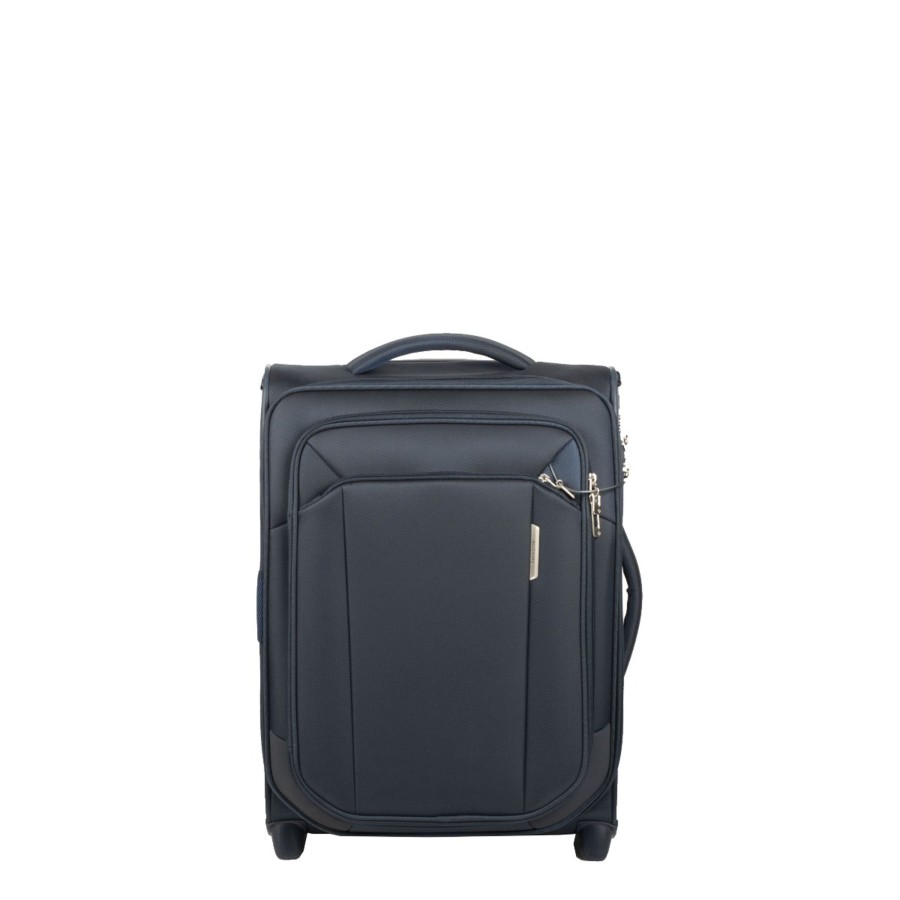 Bagages Samsonite Valise 2 Roues Souple | Valise Cabine 55Cm Extensible Respark Samsonite Bleu Marine