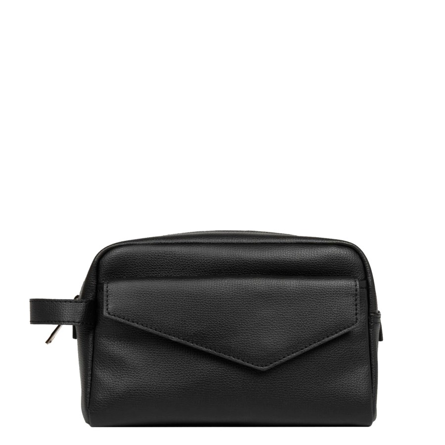 Bagages Lancaster Trousse De Toilette | Trousse De Toilette En Cuir Zoe Lancaster Noir