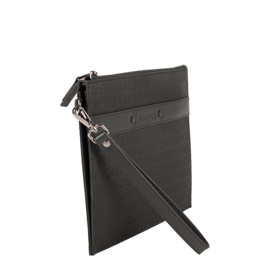 Homme Chabrand Sacoche Main | Pochette En Toile Siglee Hugo