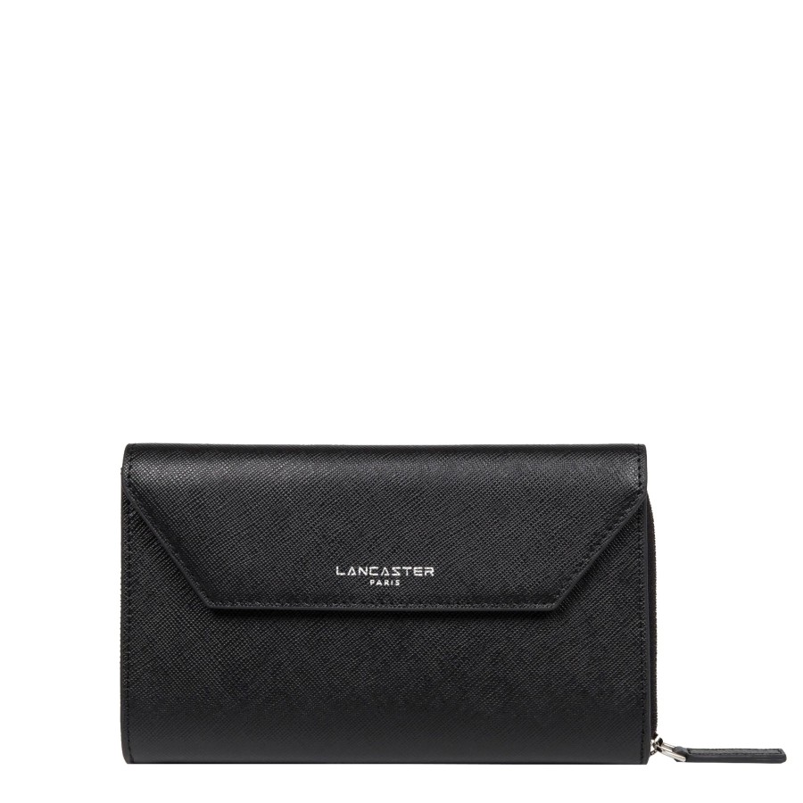 Femme Lancaster Tout En Un | Compagnon En Cuir Saffiano Intemporel Lancaster Noir