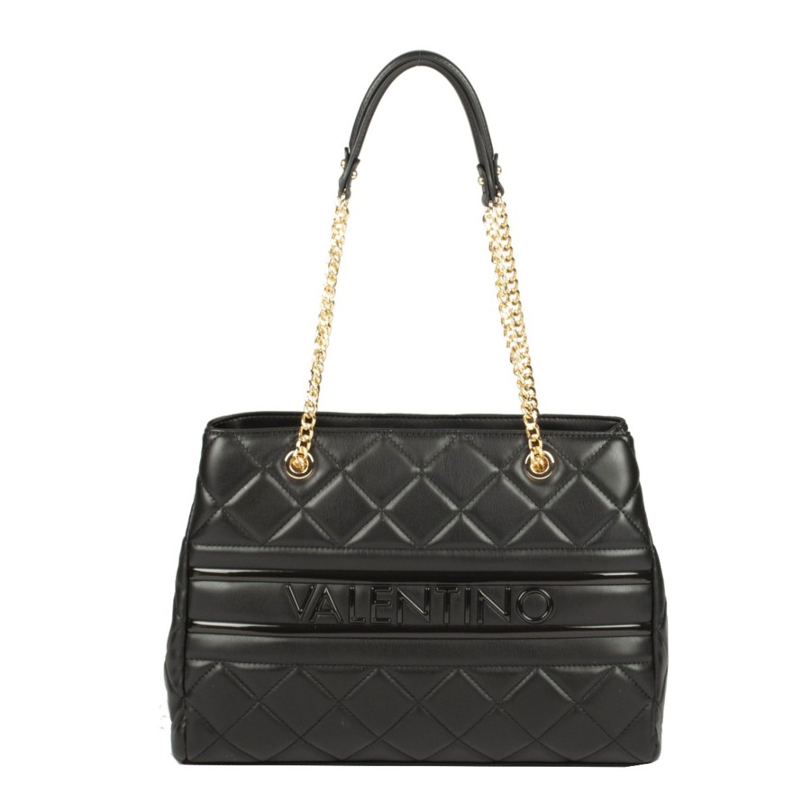 Femme Valentino Sac Porte Epaule | Sac Shopping Matelasse Ada Valentino Noir