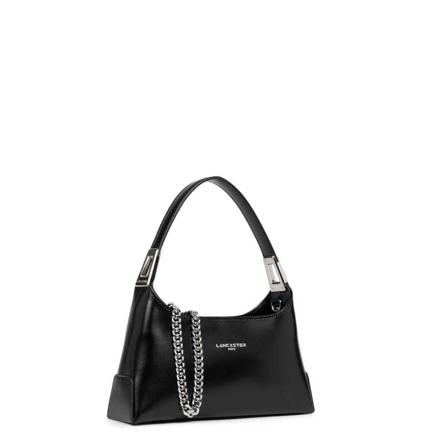 Femme Lancaster Sac Porte Main | Sac A Main Baguette En Cuir Suave Ace Lancaster Noir