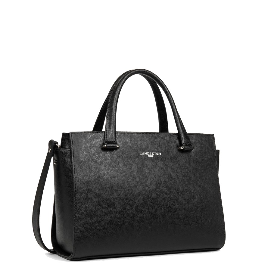 Femme Lancaster Sac Porte Main | Sac A Main En Cuir Sierra Lancaster Noir