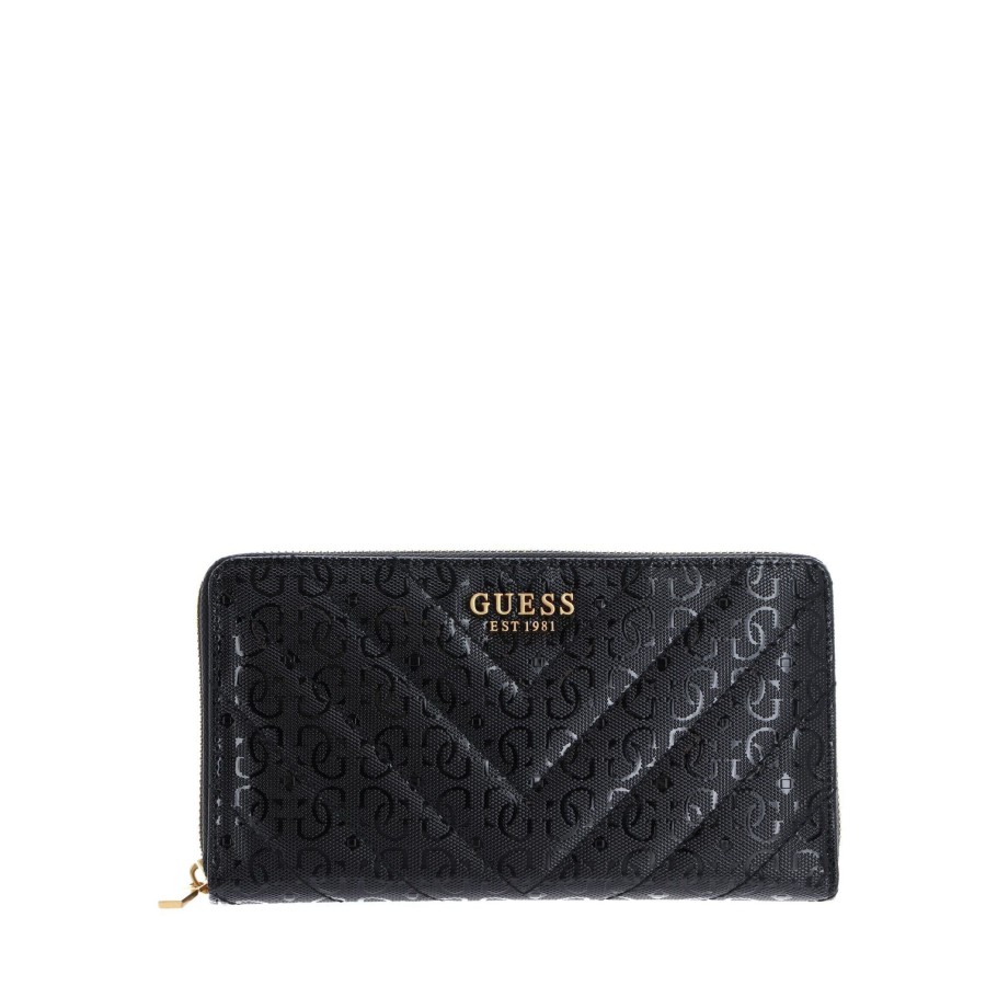 Femme Guess Portefeuille | Compagnon Jania Guess Noir