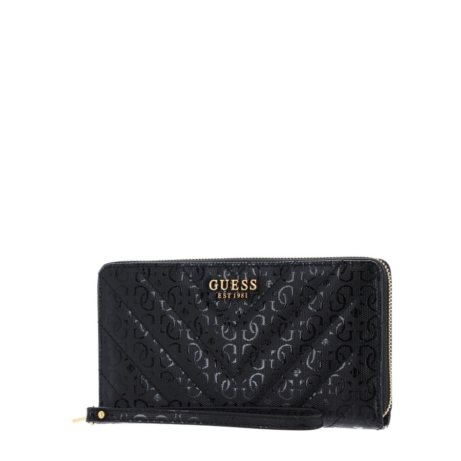 Femme Guess Portefeuille | Compagnon Jania Guess Noir