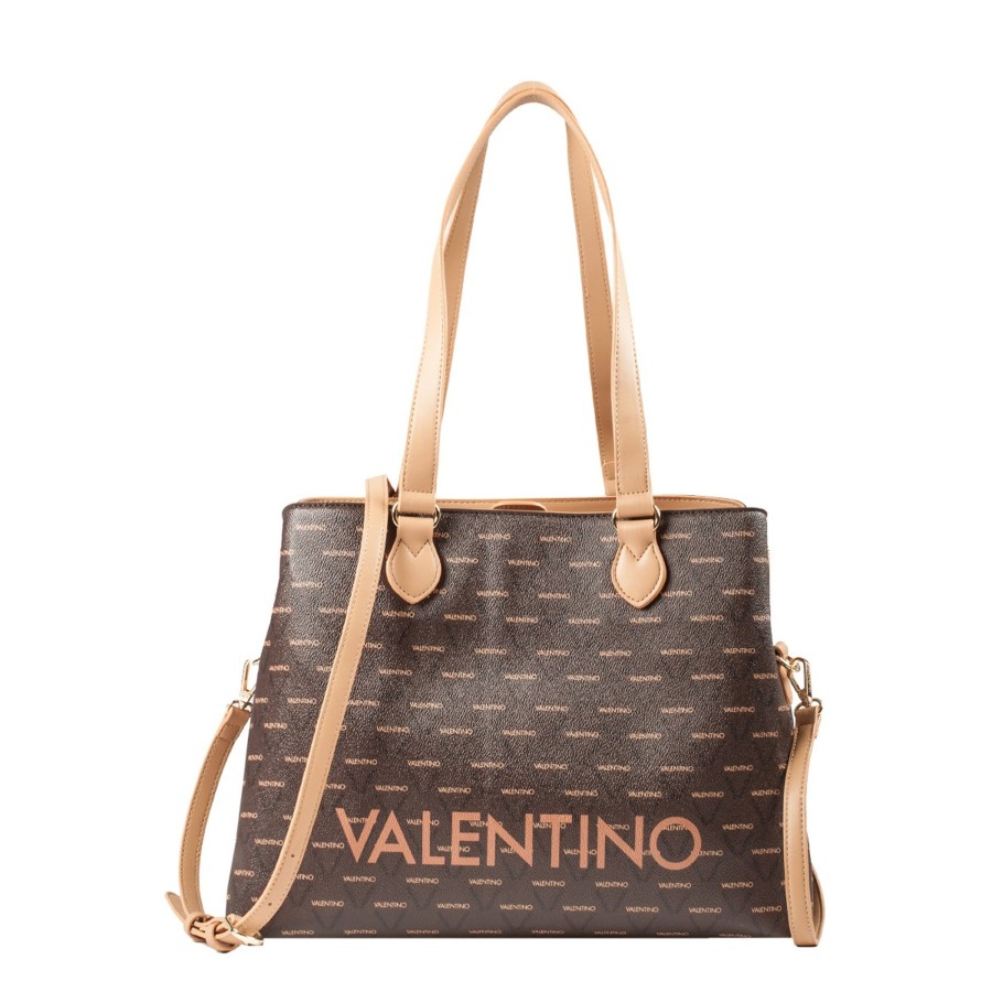 Femme Valentino Sac Porte Epaule | Sac Shopping Liuto Marron Multi