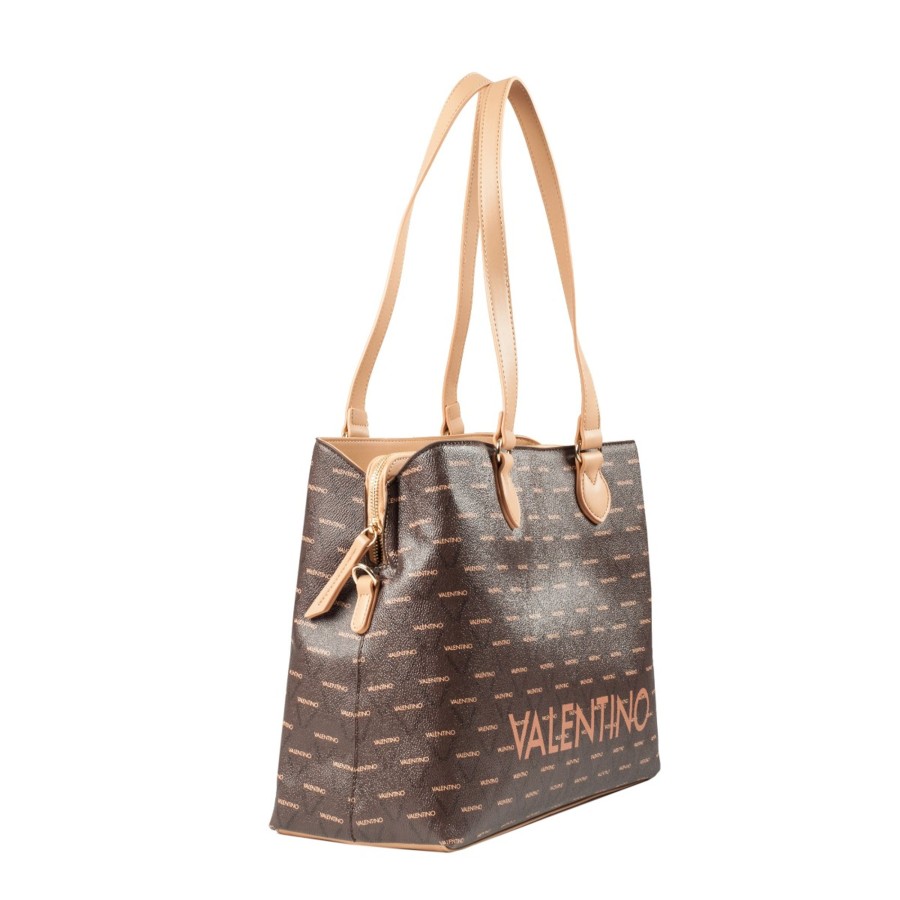 Femme Valentino Sac Porte Epaule | Sac Shopping Liuto Marron Multi