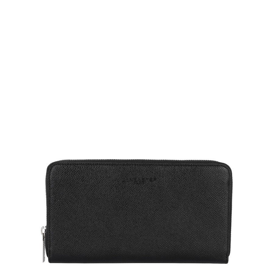 Homme Lancaster Portefeuille | Compagnon En Cuir Delphino Lucas Lancaster Noir