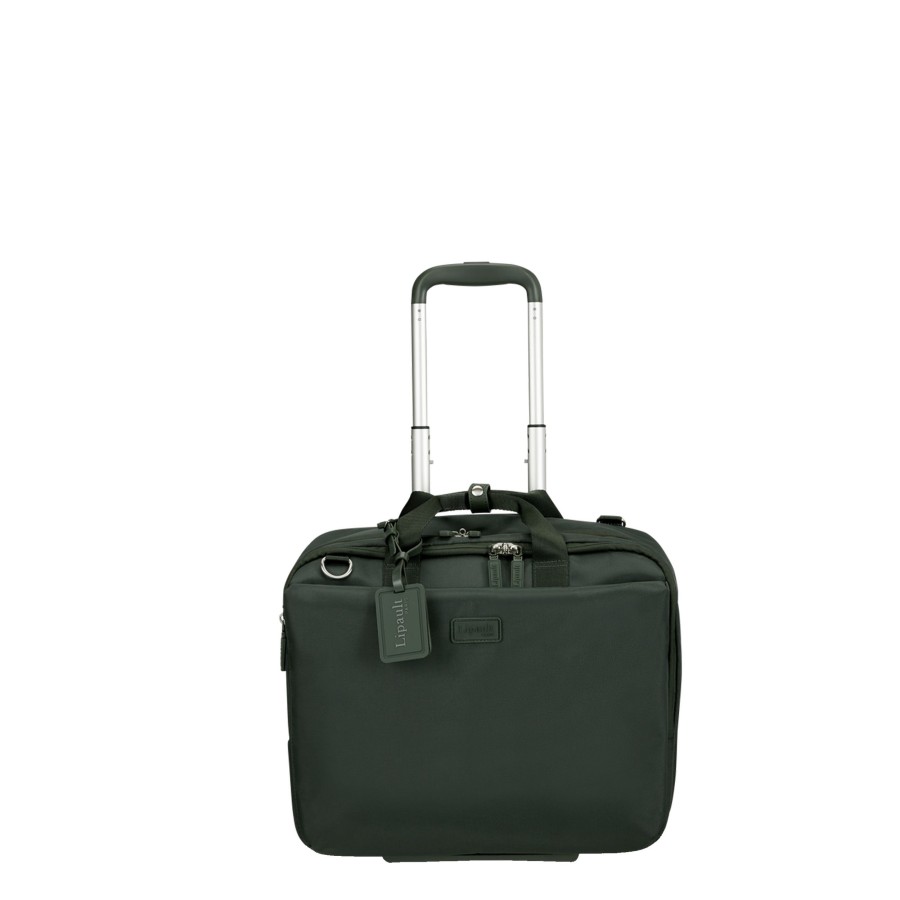 Homme Lipault Sac Reporter/Gibeciere | Pilot Case A 2 Roulettes4Biz Lipault Vert