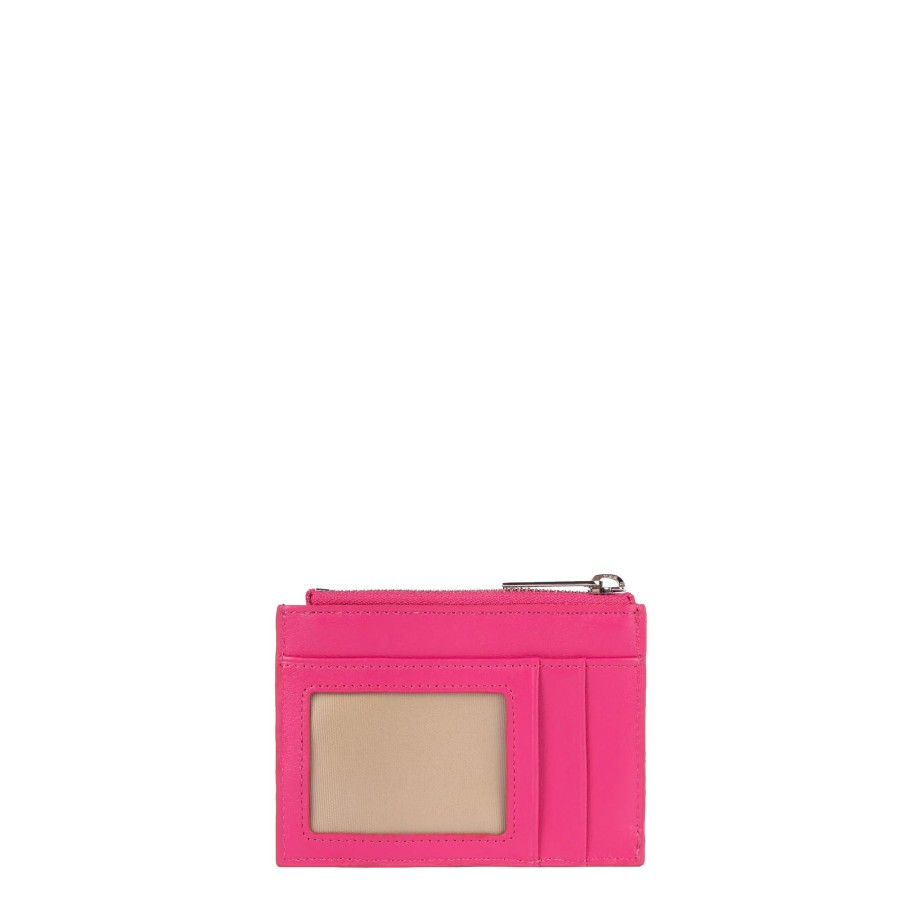 Femme Lancaster Porte Cartes | Porte Cartes En Cuir Paris Pm Lancaster Rose