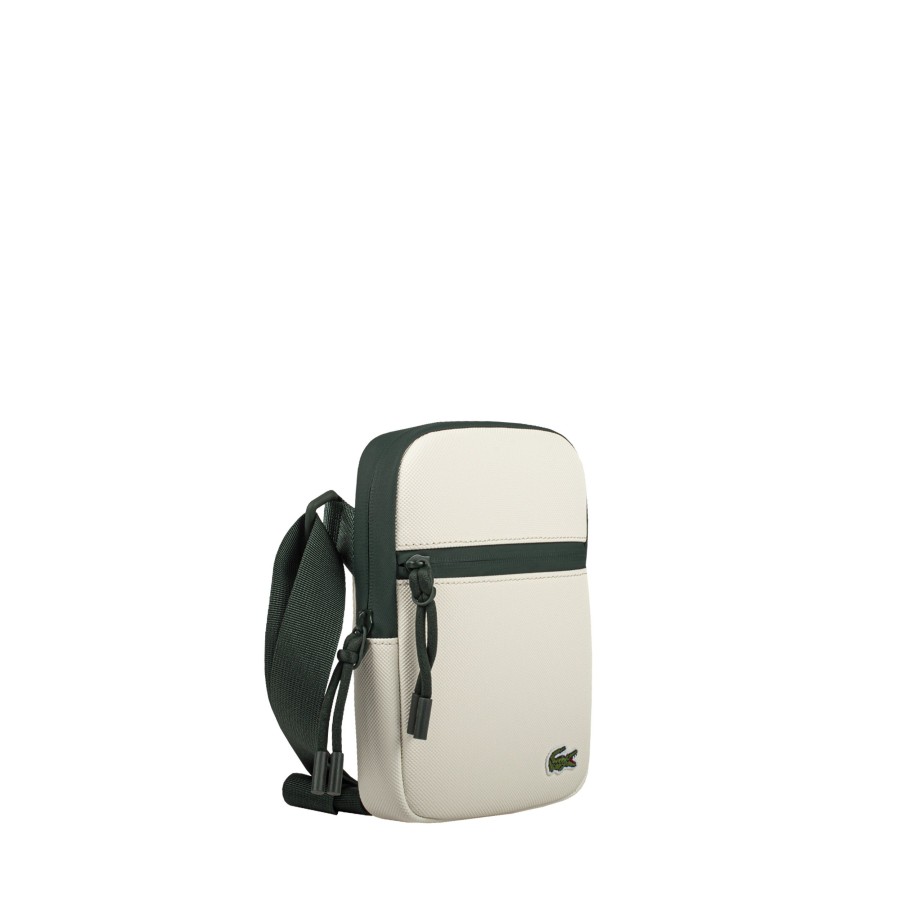 Homme Lacoste Sacoche Bandouliere | Petite Sacoche Lcst Farine Sinople Lacoste Beige Multi