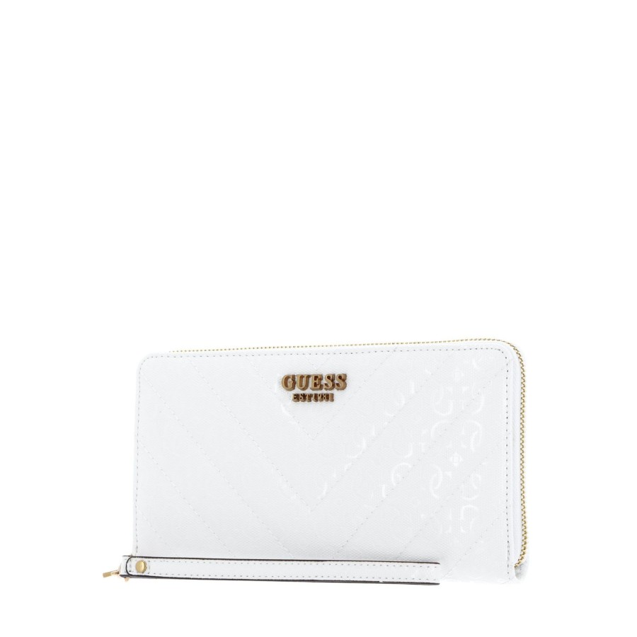 Femme Guess Portefeuille | Compagnon Jania Guess Blanc