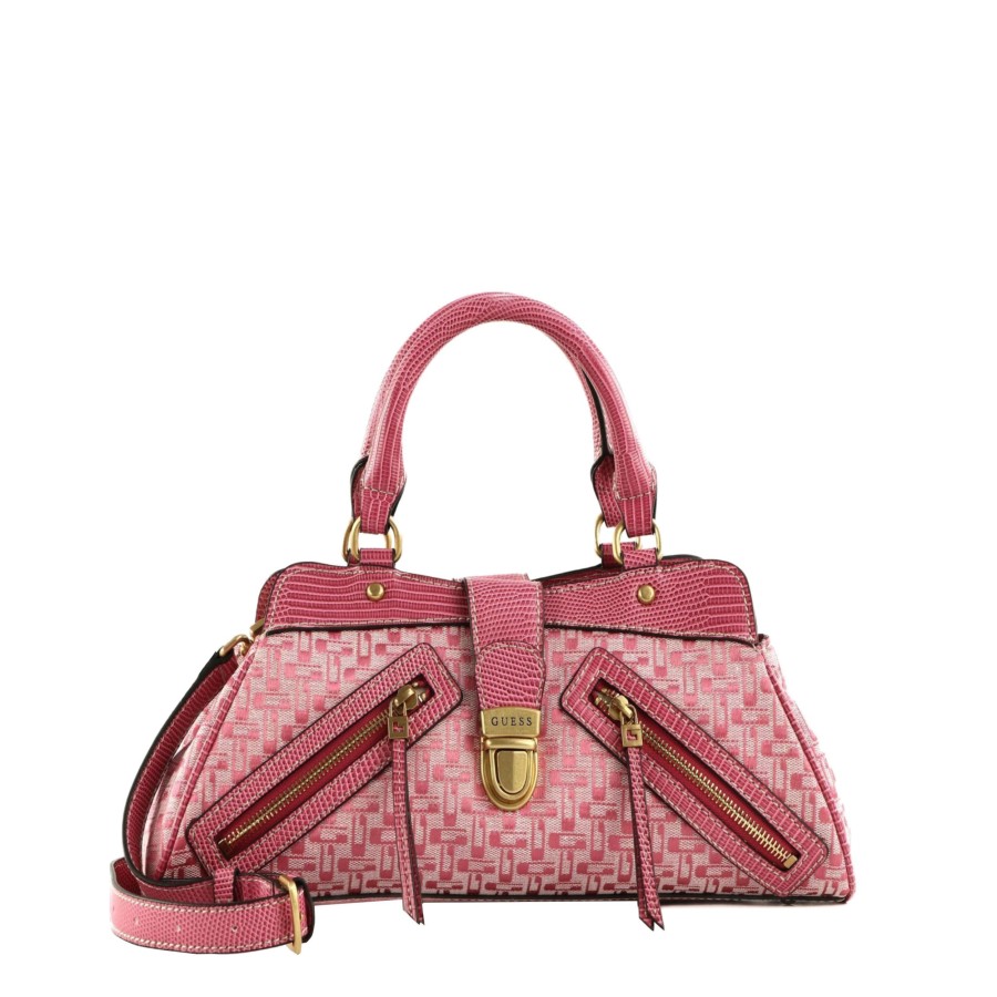 Femme Guess Sac Porte Main | Sac A Main Belle Vintage Guess Rouge