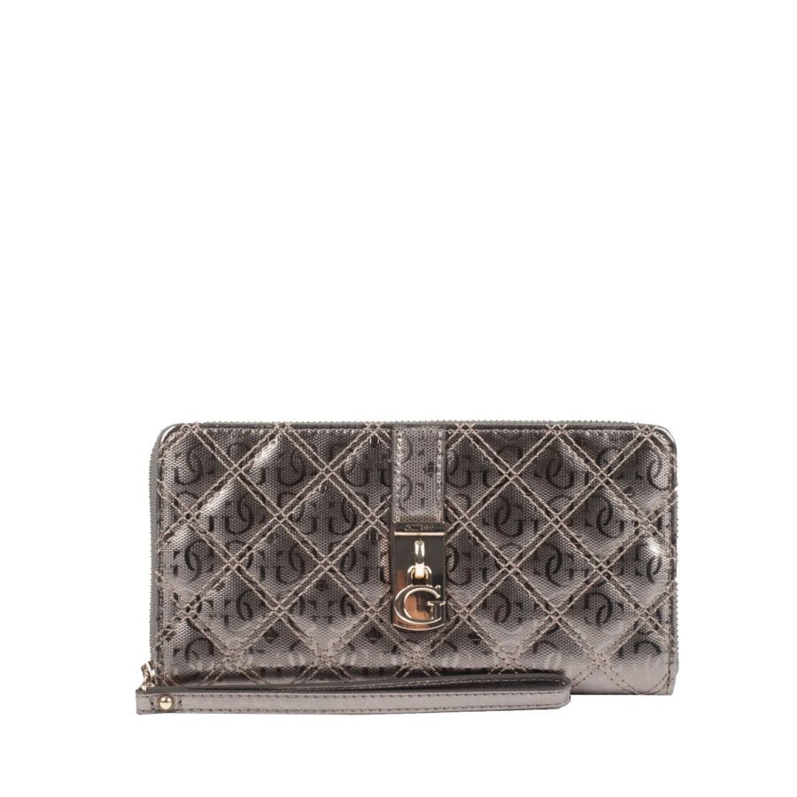 Femme Guess Portefeuille | Compagnon Pewter Gaia Slg