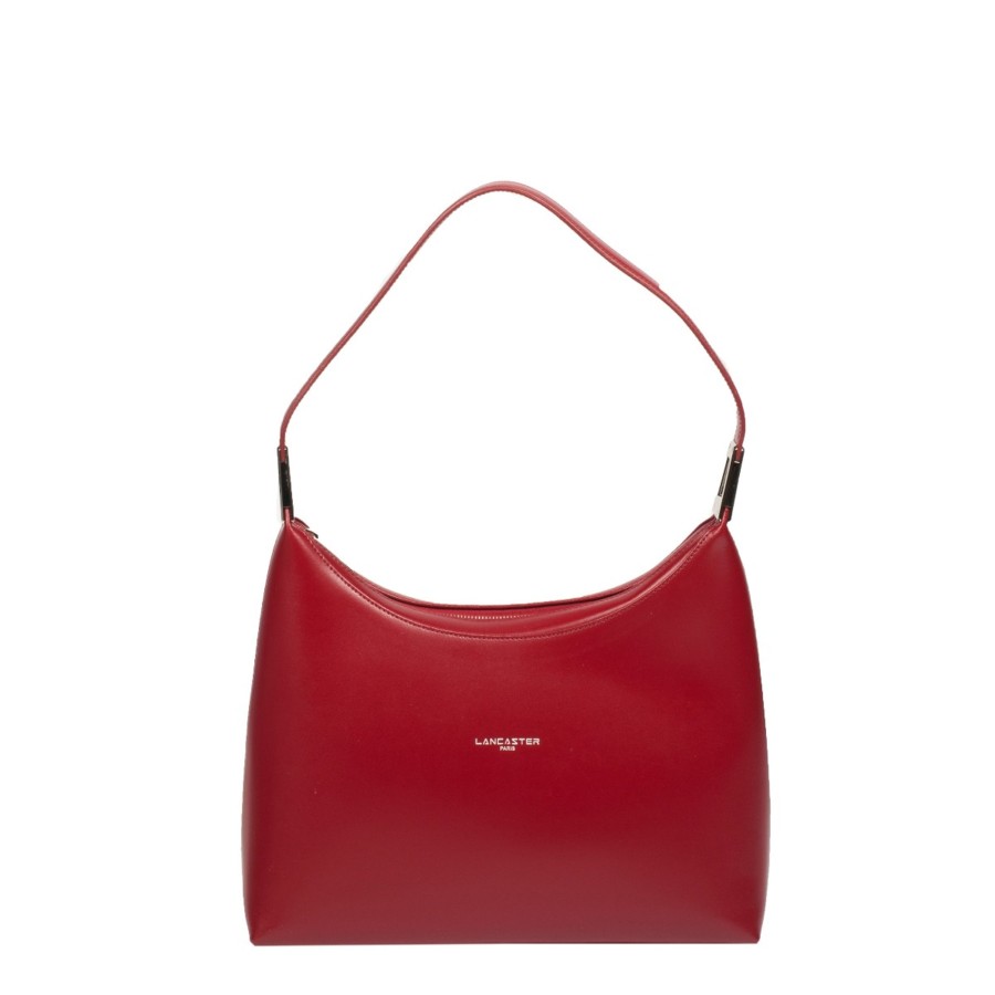 Femme Lancaster Sac Porte Epaule | Sac Epaule En Cuir Suave Ace Lancaster Rouge