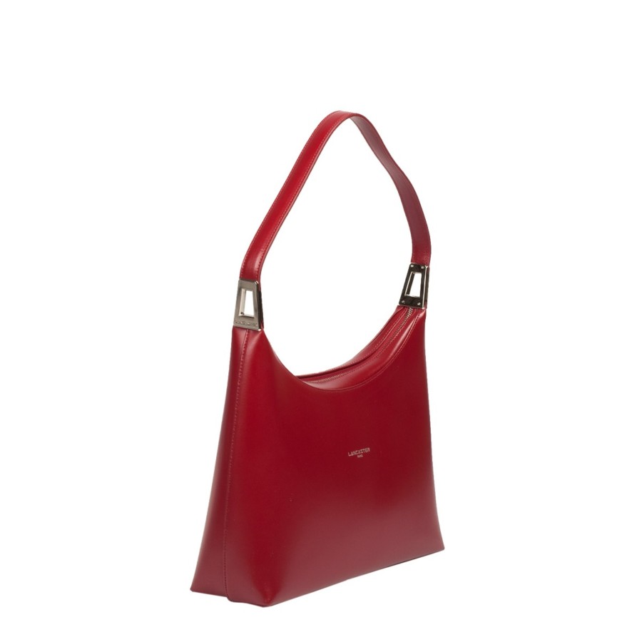 Femme Lancaster Sac Porte Epaule | Sac Epaule En Cuir Suave Ace Lancaster Rouge