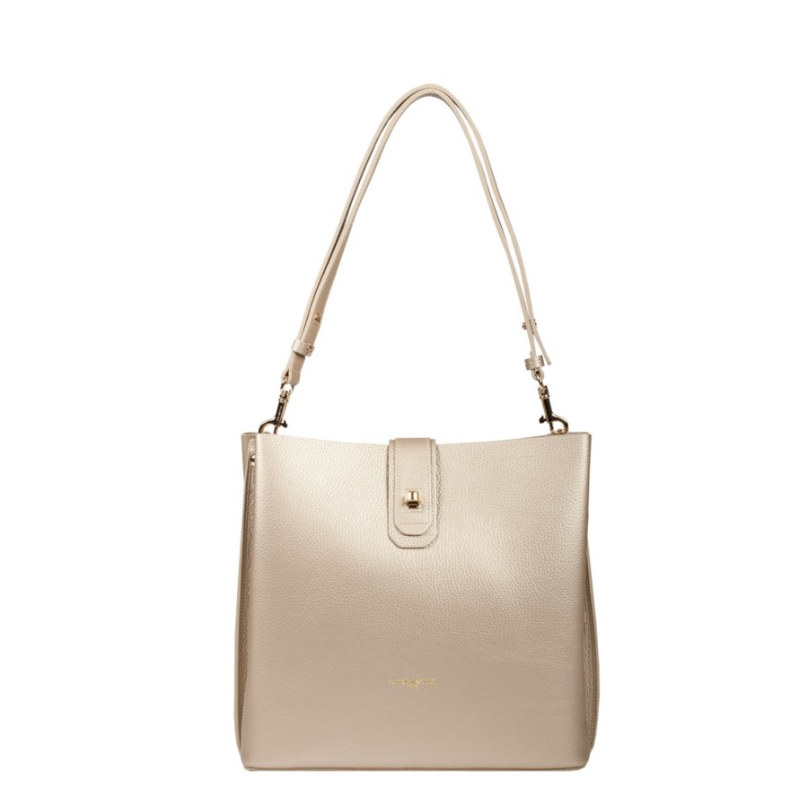 Femme Lancaster Sac Porte Epaule | Sac Seau Cuir Foulonne Double