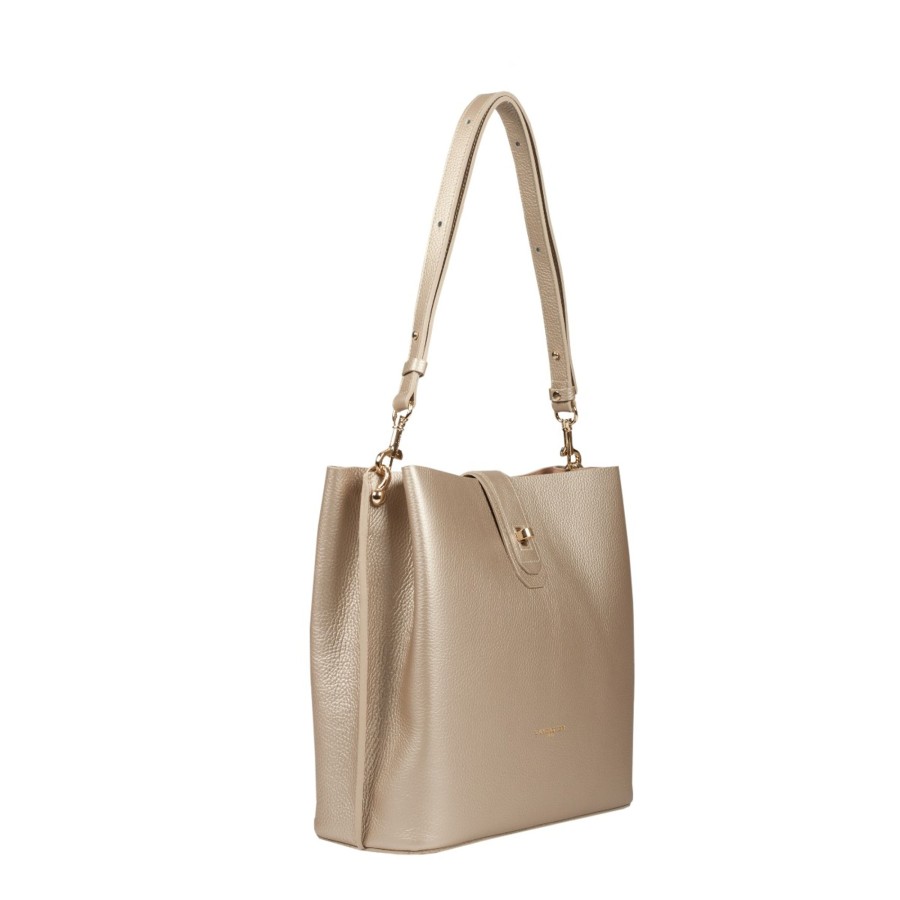 Femme Lancaster Sac Porte Epaule | Sac Seau Cuir Foulonne Double